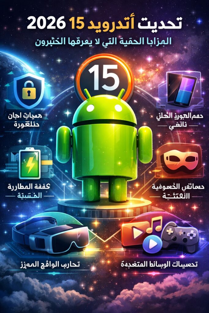 تحديث أندرويد 15 2026 – المزايا الخفية التي لا يعرفها الكثيرون